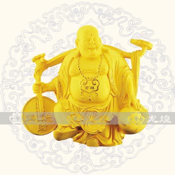 绒沙金摆件招财弥勒